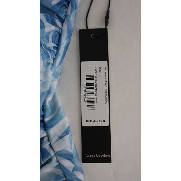 Catherine Malandrino Sz M Leafs Cascade Print Side Ruching 1-Pc Swimsuit $120 - Picture 10 of 10